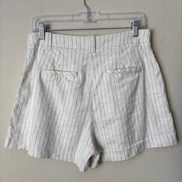 Rails Linen Blend High Rise Ilena Ivory Pinstripe Shorts - Picture 8 of 13